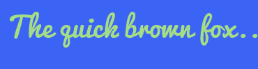 Image with Font Color A5DC86 and Background Color 3C64F4
